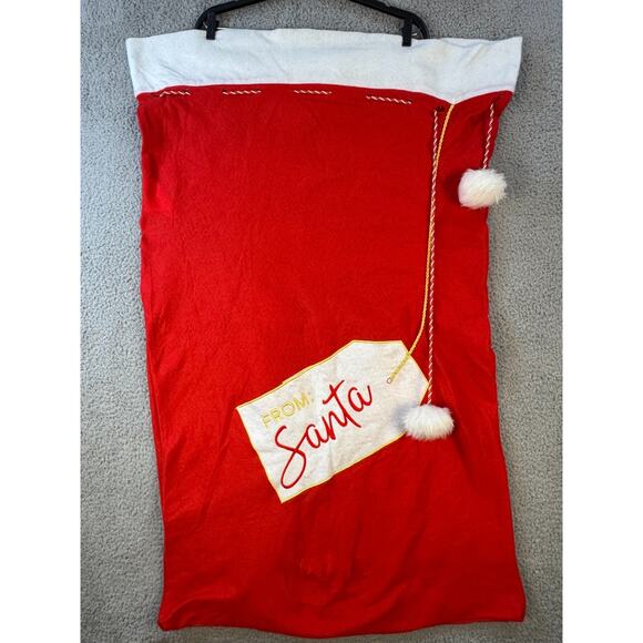 Christmas Santa Sack Set Of 2 Gift Bags Penguin And Santa Note Large Medium - Picture 2 of 12